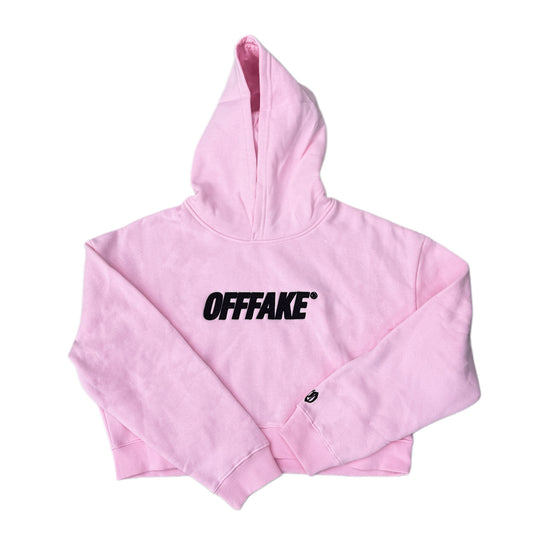 OF Pinky Black Crop Top Hoodie