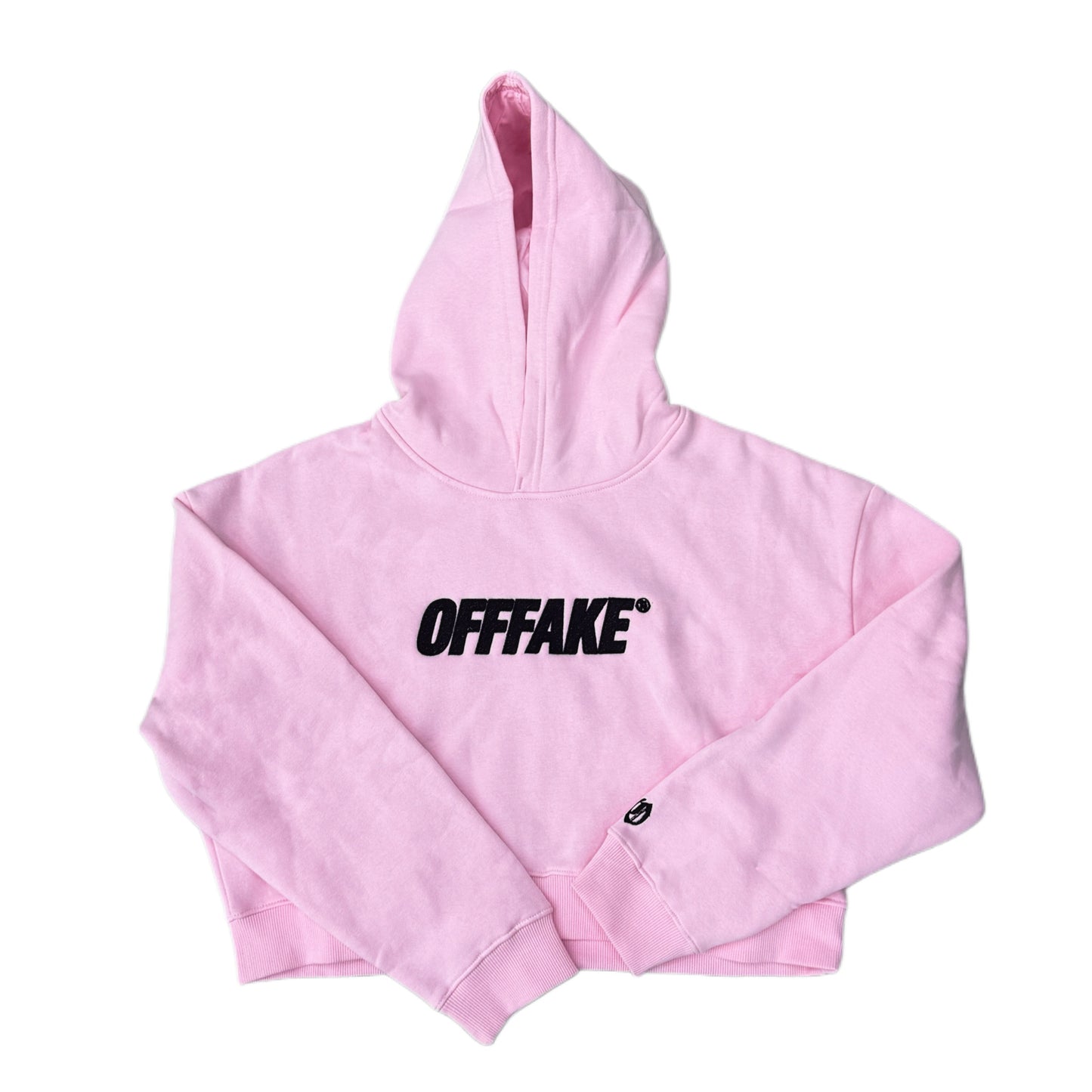 OF Pinky Black Crop Top Hoodie